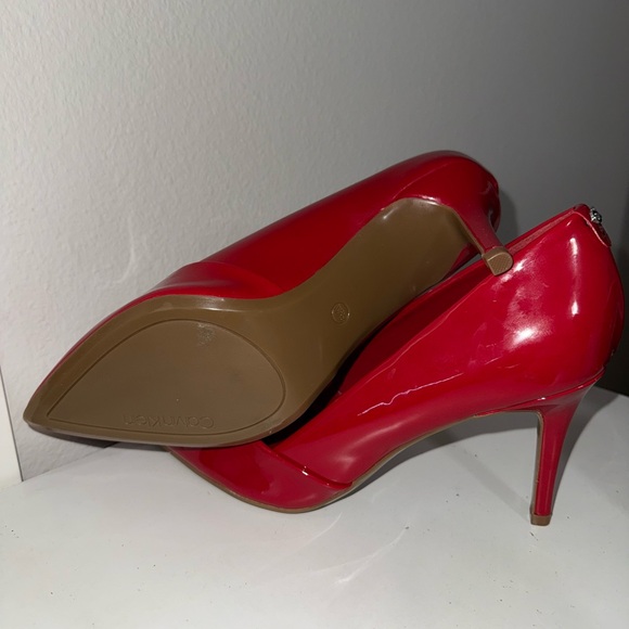 Calvin Klein Glossy Red and logo Heels. 2 pairs - Picture 4 of 10